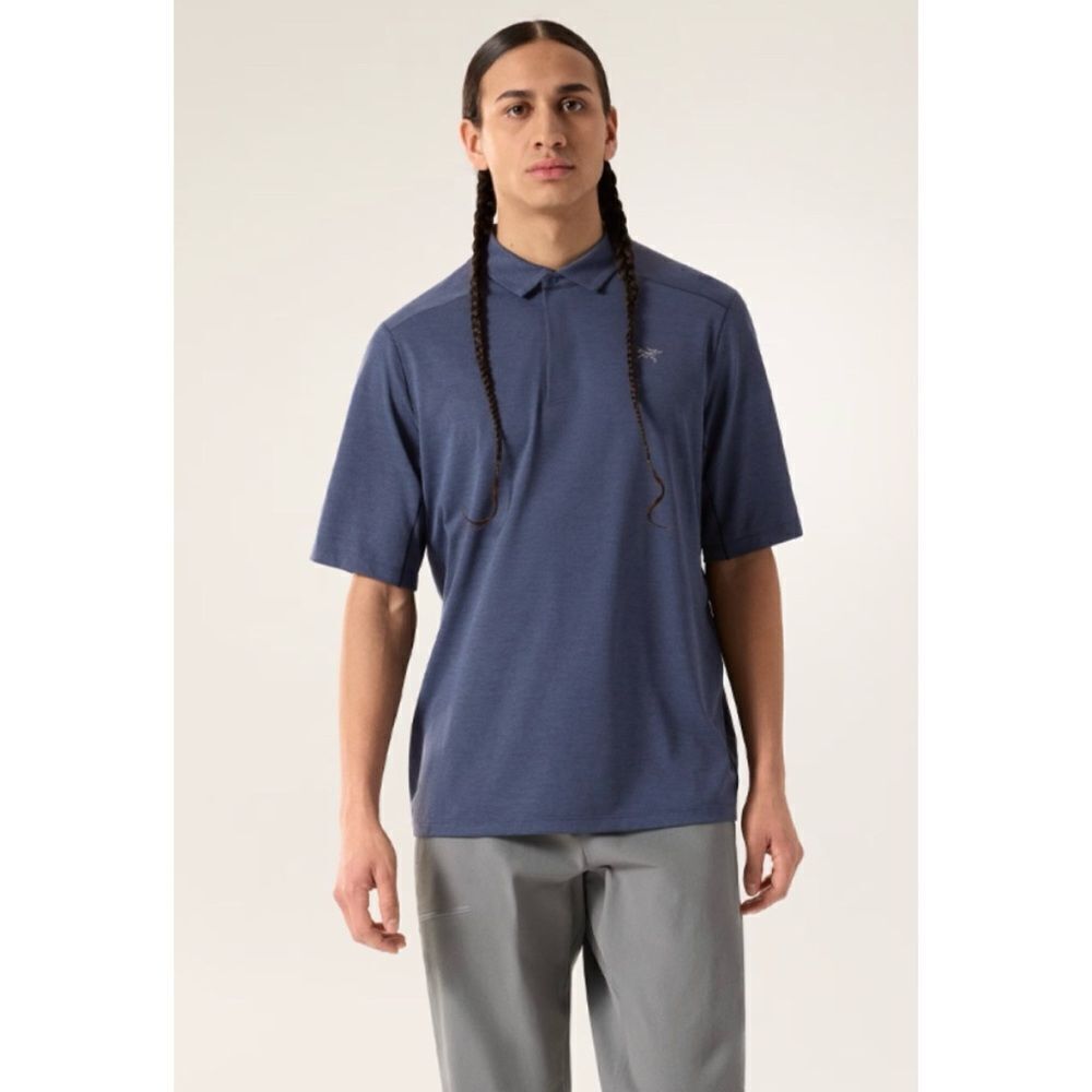 ARC'TERYX MEN'S CORMAC POLO SS BLACK SAPPHIRE HEATHER Size XL